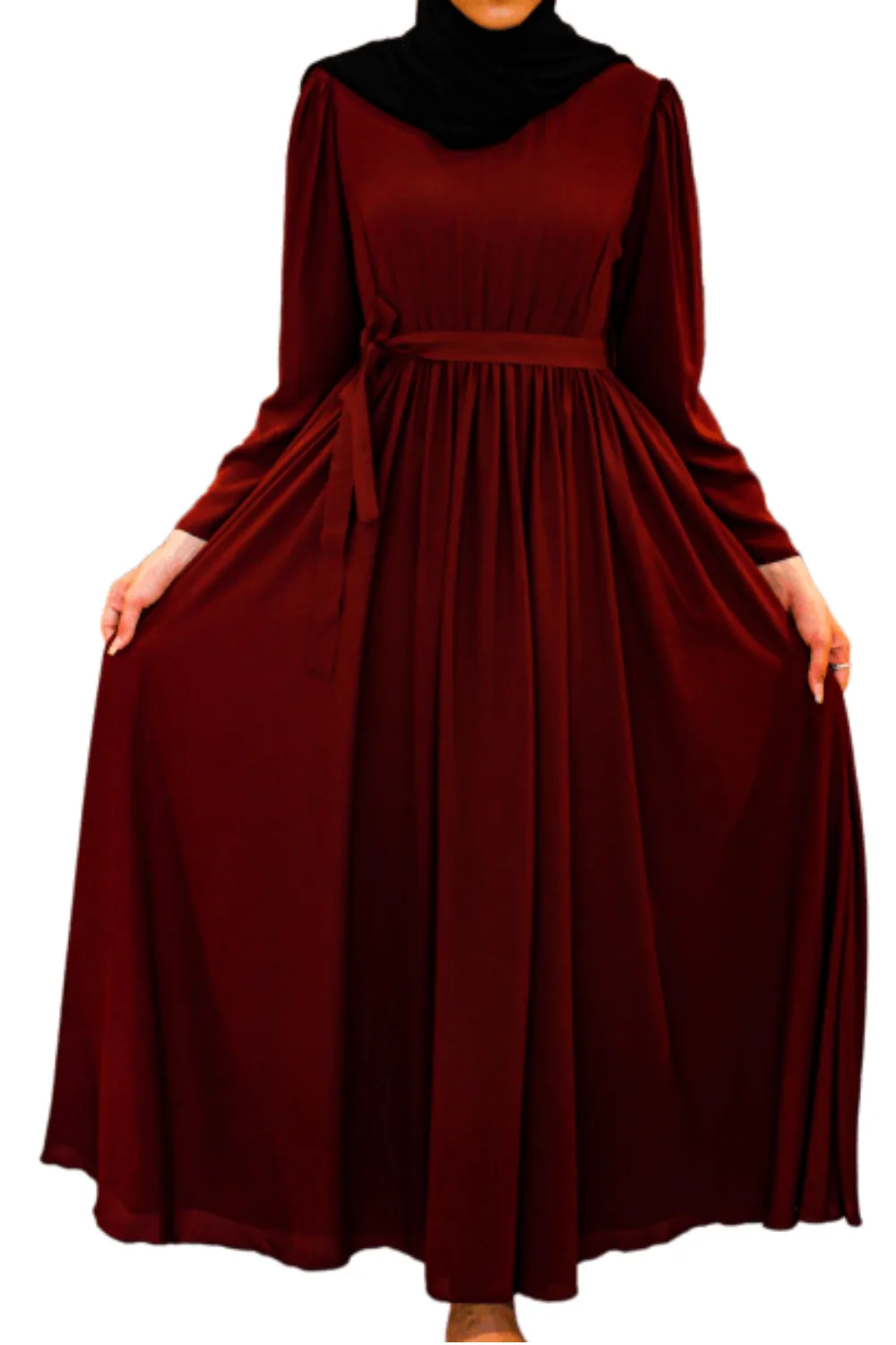 Pari Maroon Modest Dress