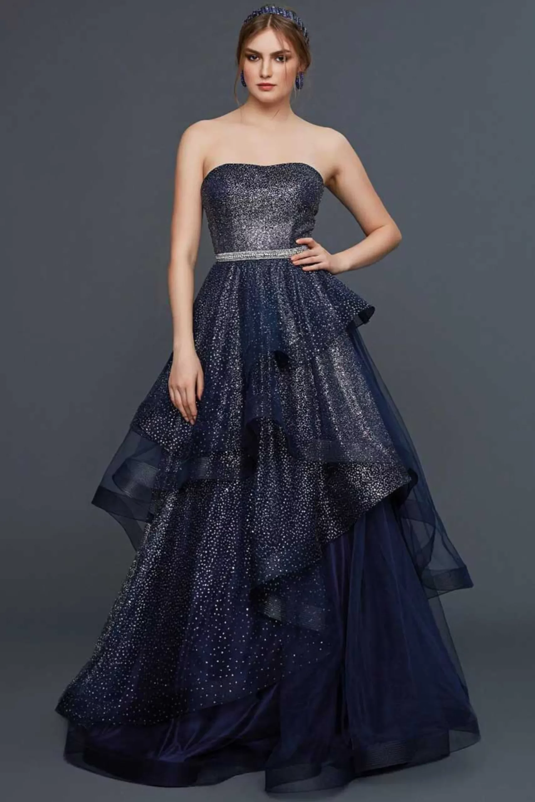 Elegance Multi Layers Evening Gown