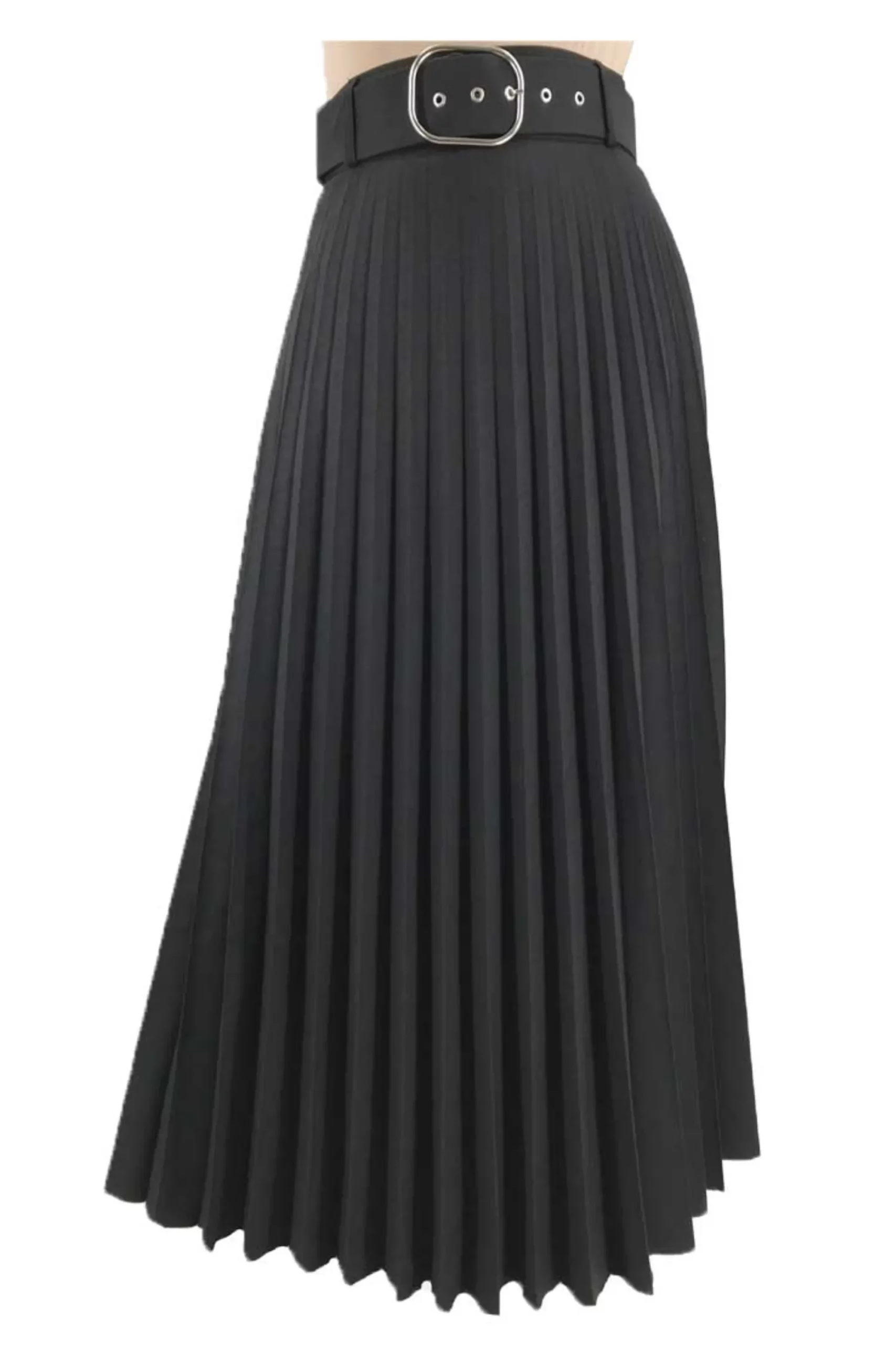 Helena Pleated Black Skirt